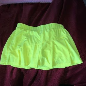 Neon Yellow Tennis Skirt